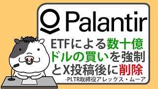 パランティア取締役、削除されたXでの投稿で、「ETFによる数十億ドルの買い付けを強制し、投資家に利益を届ける」と発言【20241119】 [upl. by Nozicka830]