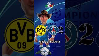 Mbappè torna a casa con 23 della qualificazione bvb psg dortmund champions semifinale calcio [upl. by Lahcar871]