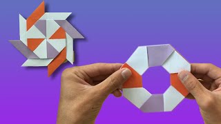 How To Make a Paper Transforming Ninja Star paper tutorial [upl. by Kalbli765]