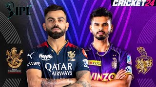 RCB VS KKR IPL 2024 HIGH VOLTAGE MATCH  CRICKET 24 [upl. by Eidoow586]