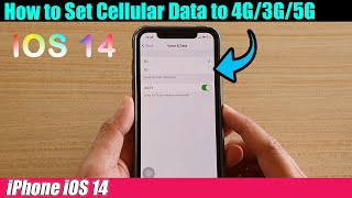 iPhone iOS 14 How to Set Cellular Data to 4G3G5G [upl. by Leile199]