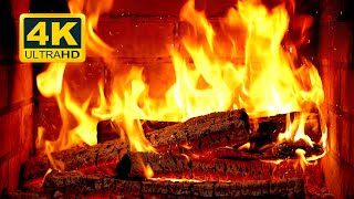 🔥 FIREPLACE Ultra HD 4K Fireplace with Crackling Fire Sounds Fireplace Burning Fire Background [upl. by Yrtsed]