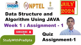 NPTEL data structure and algorithm using Java week 1 assignment 1 answers solutions nptel 2024july [upl. by Lucky]