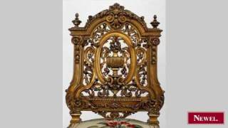 Antique French Louis XIV style gilt 5 piece salon set with [upl. by Darraj]