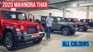 2020 New Mahindra Thar  All 6 Colours Explained In Walkaround [upl. by Assirahs]