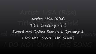 LiSA  Crossing Field Romaji Lyrics [upl. by Suiravad]