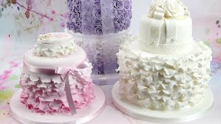 How To Make Beautiful Ruffles amp Frills On A Cake [upl. by Aleris]