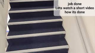 How To Install Nosings amp Carpet Tiles On Stairs Carpet Tiles On Stairs [upl. by Truc]