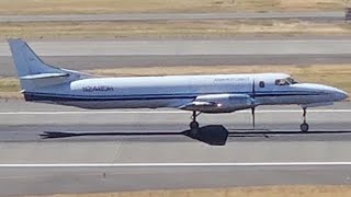 Ameriflight Fairchild Swearingen Metroliner N248DH Takeoff from PDX [upl. by Nennerb864]