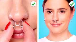 DIY Fake Piercings Try the Look Without the Pain  Full HD  Slow TV [upl. by Lemmueu]