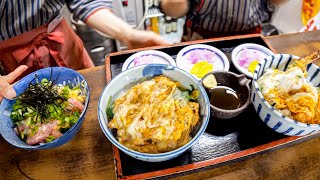 カツ丼！天ぷら！驚異的な人気を誇る関西のうどん蕎麦屋４選丨Japanese Street Food [upl. by Lockhart20]