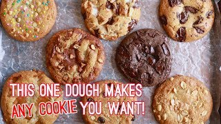 Crazy Cookie Dough One Cookie Recipe with Endless Variations [upl. by Cai]