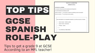 GCSE SPANISH SPEAKING EXAM REVISION  ROLEPLAY QUESTION AQA [upl. by Kline]