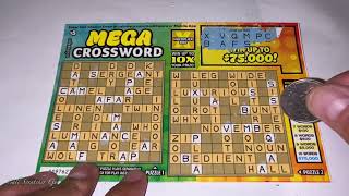 TRYING OUT BRAND NEW 5 MEGA CROSSWORD CALIFORNIA LOTTERY SCRATCHERS SCRATCH OFF [upl. by Roots996]