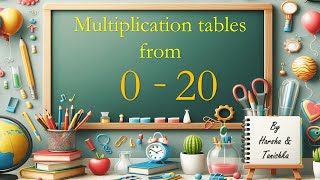 Multiplication tables from 0 to 20  by kidsonlineedu [upl. by Ermey]