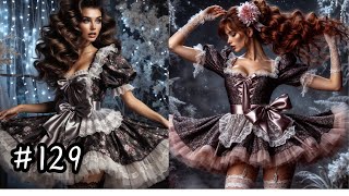 Satin Maids in the Night Garden  AI French Maids in 4K [upl. by Guinna]