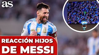 La REACCIÓN de uno de los HIJOS de MESSI al ver marcar a su PADRE les va a emocionar [upl. by Sirrad748]