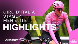 Hectic Sprint In Andora 😮‍💨  Giro DItalia Stage 4 Race Highlights  Eurosport Cycling [upl. by Spense]