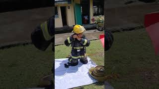 PRACTICE OF FIRE HOSE DOWN fireman firefighter [upl. by Flor]