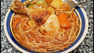 FIDEO CON POLLO RECIPE  How to make Fideo  Fideo and Chicken Recipe  Sopa de Fideo [upl. by Gerhan]