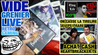 VIDE GRENIER LIVE DU LOURD SUR WII  UN JEU TRES RARE SUR PS1 EN CASH 82 [upl. by Wessling]