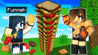 Making the TALLEST Sandwich in Minecraft [upl. by Cicily]