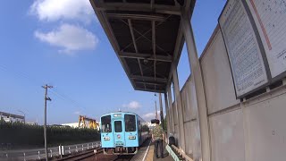 車いす道中記岡山編 水島臨海鉄道三菱自工前駅行列車三菱自工前駅下車 岡山県倉敷市編 [upl. by Oruhtra]