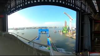 The launch of dredger Hussein Tantawy in a 360° Experience [upl. by Ward331]