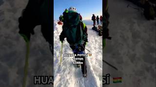 RAW FOOTAGE FROM THE SUMMIT OF HUAYNA POTOSÍ  6088m 🇧🇴 travel bolivia adventure mountain [upl. by Tellford283]