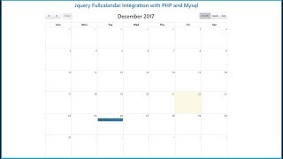 Jquery Fullcalandar Integration with PHP and Mysql [upl. by Tlaw]