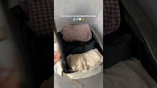 How I pack my backpack for travel🎒✈️ matein bag [upl. by Yme]