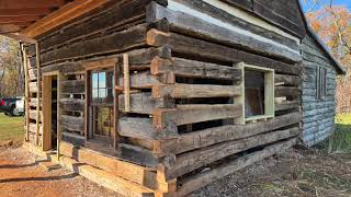 Repairing and Replacing Rotten Logs On An Old Hand Hewn Log Cabin Ep 79 [upl. by Laniger]