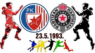 RUKOMET RK CRVENA ZVEZDA RK PARTIZAN HANDBALL 23 5 1993 BEOGRAD SRBIJA [upl. by Carolynne52]