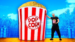 I filled a Giant Bucket of 1000000 popcorn [upl. by Abercromby]