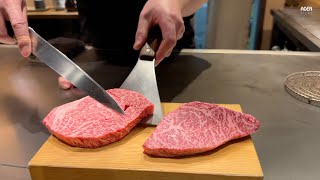 Japans Richest Steaks  handled by Rare Teppanyaki Chef [upl. by Changaris430]