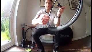 How to fit a Tubeless Road Bike Tyre by Hunt Bike Wheels [upl. by Alaek]