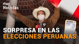 PERÚ PEDRO CASTILLO da la sorpresa en las ELECCIONES GENERALES  RTVE Noticias [upl. by Annij]