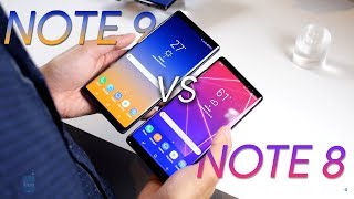 Samsung Galaxy Note 9 vs Samsung Galaxy Note 8 first look [upl. by Annauqahs]