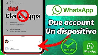 Come accedere a due account WhatsApp in un telefono  Usa due WhatsApp in un telefono [upl. by Namra271]