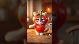 🍅 cat kitten funny cute shorts [upl. by Kulseth]