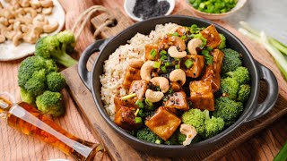 The BEST Easy Vegan Szechuan Tofu [upl. by Ilahsiav715]