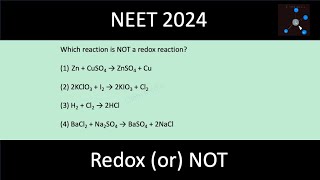 Which reaction is NOT a redox reaction  NEET 2024  Oxidation No Basic Calculations in Chemistry [upl. by Eed956]