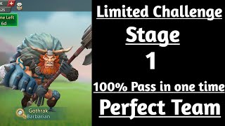 Lords mobile Barbarian limited challenge stage 1Limited challenge Barbaric journey stage 1 [upl. by Templas982]