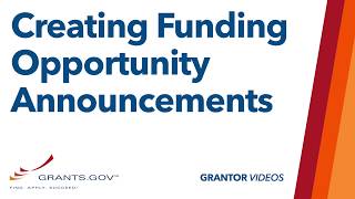 Grantors How to Create or Copy a Funding Opportunity Announcement [upl. by Irolam]