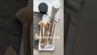 Tip Clean Your Makeup Brushes Weekly makeuptips creamfoundation beautyover50 [upl. by Platt]