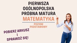 ⏰ Pierwsza Ogólnopolska Próbna Matura z Matematyki p podstawowy Paulina od Matematyki [upl. by Mialliw]