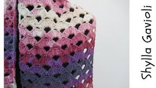 Uncinetto sciarpa facile scaldacollo crochet scarf how to diy bufanda ganchillo tutorial [upl. by Yortal]