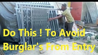 Building in Ghana  Ep101  Burglary proof Stair rails Sliding Windows amp Doors brightandclara [upl. by Tloh]