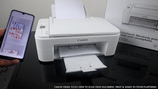 CANON PIXMA TS3151 HOW TO SCAN YOUR DOCUMENT PRINT amp SHARE TO OTHER PLATFORMS [upl. by Bernadene]