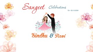 Sindhu amp Ravi  Sangeet Celebration [upl. by Analim219]